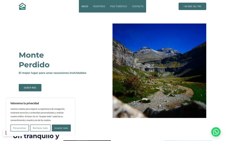 Screenshot of apartamentomonteperdidoainsa.es