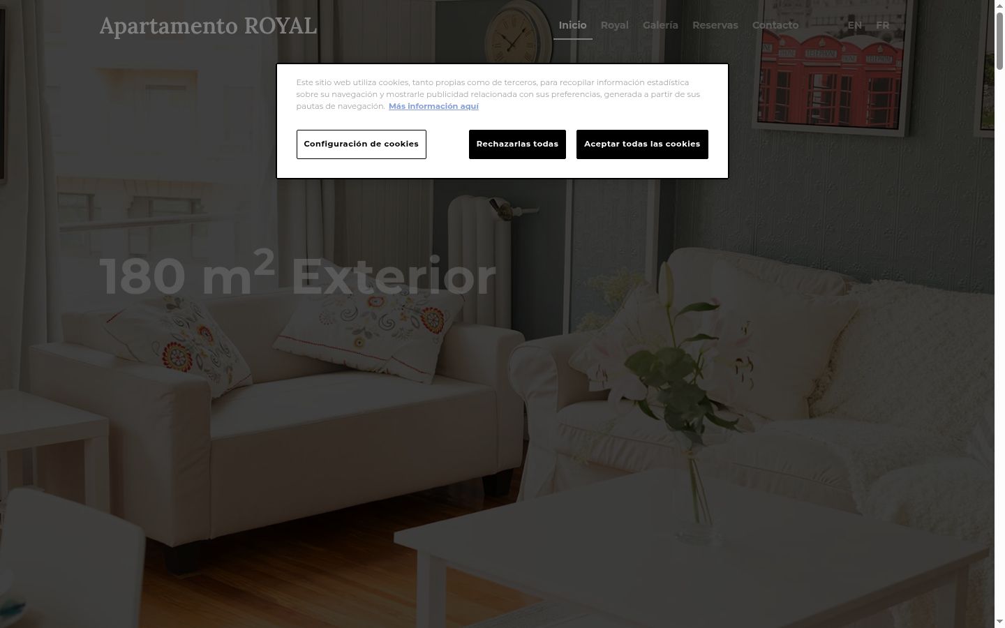 Screenshot del banner di consenso mostrato prima di qualsiasi interazione
