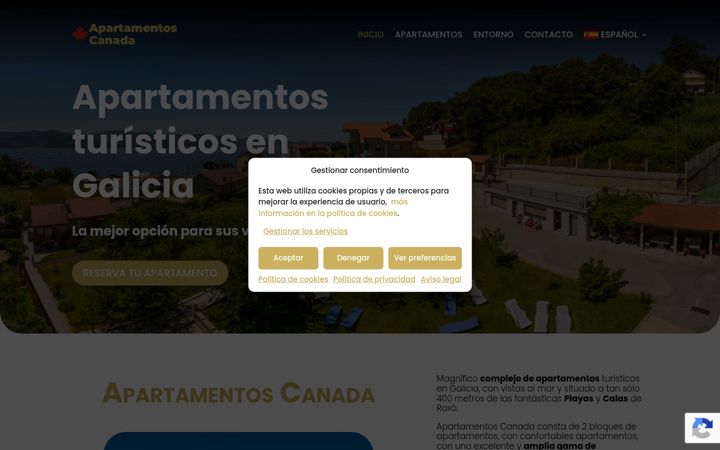 Snímek obrazovky apartamentos-galicia.es