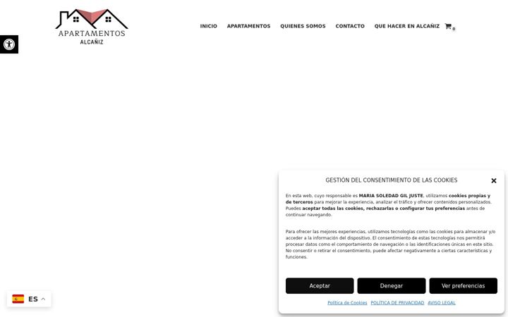 Screenshot of apartamentosalcaniz.com