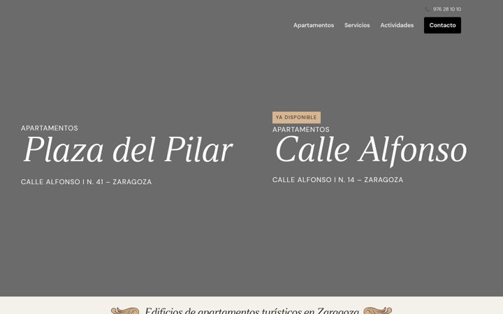 Screenshot von apartamentosalmada.com