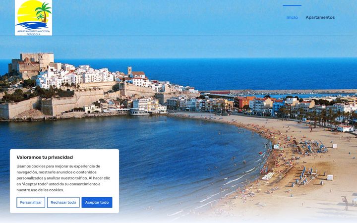 Screenshot di apartamentosancosta.es
