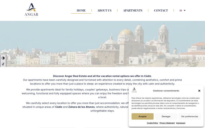 Screenshot of apartamentosangar.es
