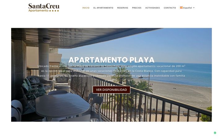 Screenshot of apartamentosantacreu.com