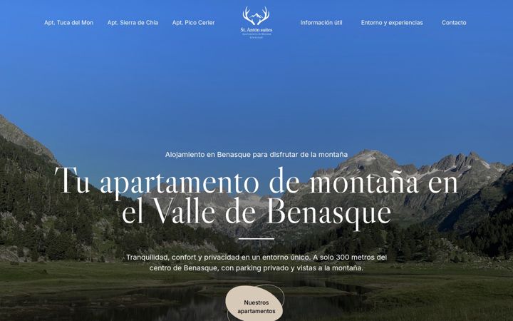 Screenshot of apartamentosantonbenasque.com