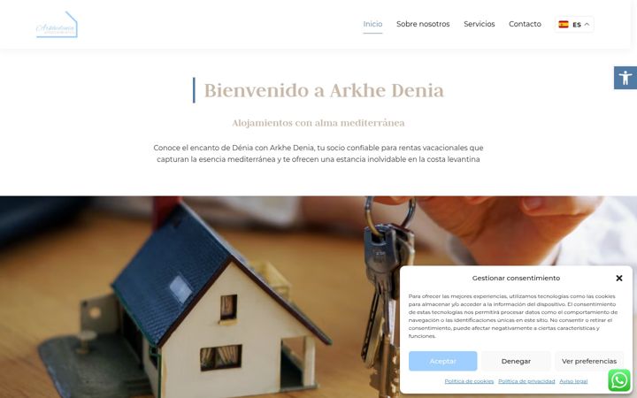 Screenshot von apartamentosarkhedenia.com
