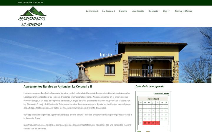 Screenshot von apartamentosarriondas.com