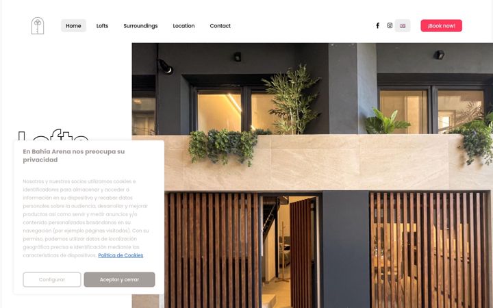 Screenshot von apartamentosbahiaarena.com