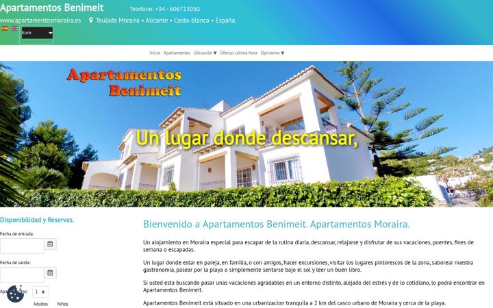 Captura de ecrã de apartamentosbenimeit.com