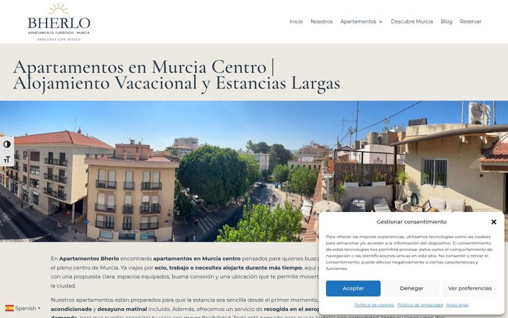 Screenshot ta' apartamentosbherlo.es