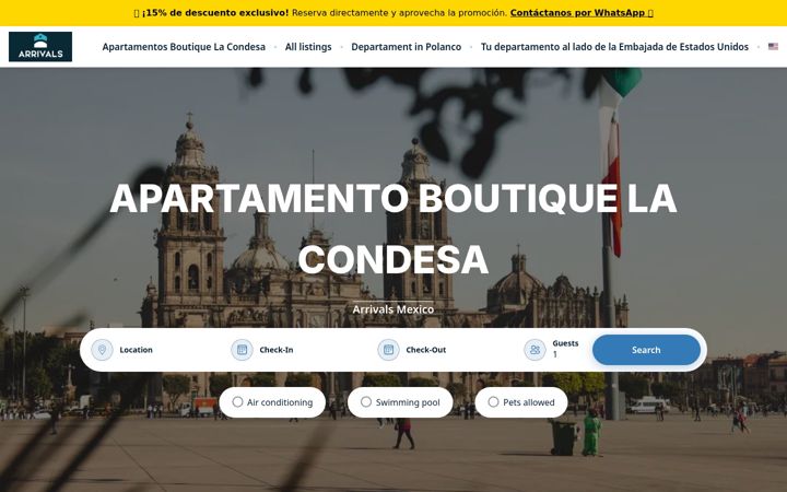 Screenshot of apartamentosboutiquelacondesa.com