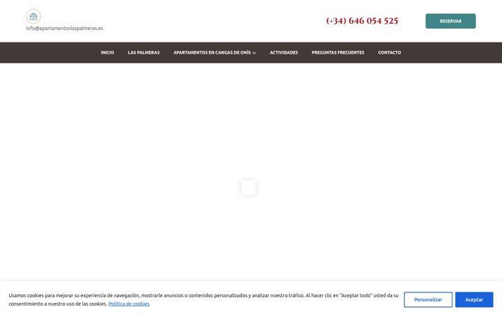 Screenshot of apartamentoscangasdeonis.es