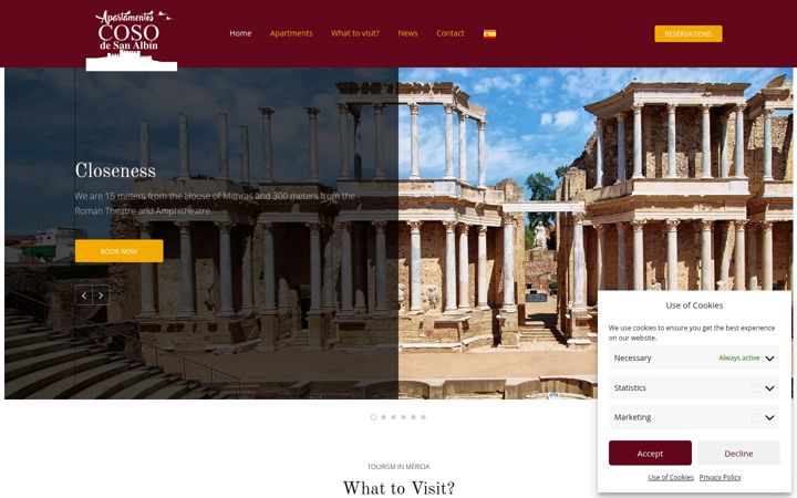 Screenshot of apartamentoscososanalbin.com