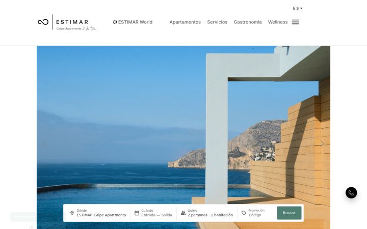 Screenshot of apartamentosdelmar.com