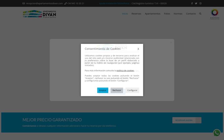 Screenshot of apartamentosdivan.com