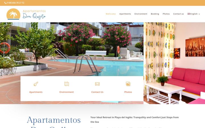 Screenshot of apartamentosdonquijote.com