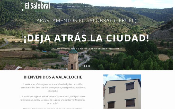 Screenshot ta' apartamentoselsalobral.com