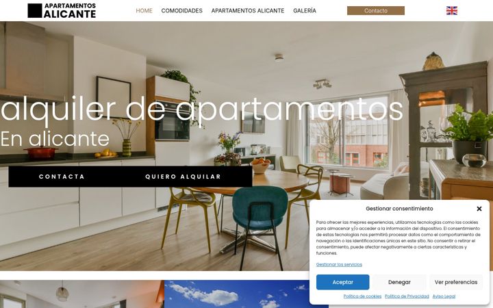 Screenshot ta' apartamentosenalicante.com