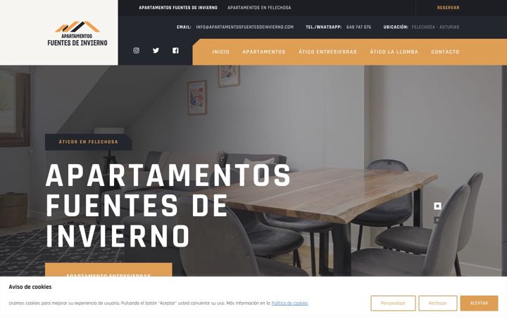 Screenshot του apartamentosfuentesdeinvierno.com