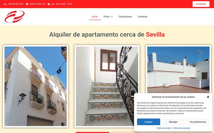 Screenshot ta' apartamentosgalia.es
