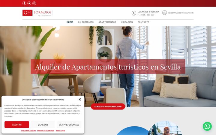 Screenshot of apartamentosghbormujos.com
