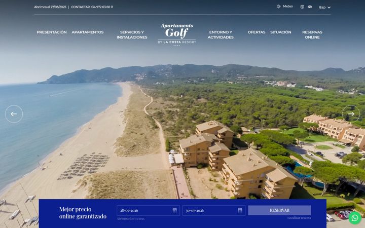 Screenshot of apartamentosgolf.es