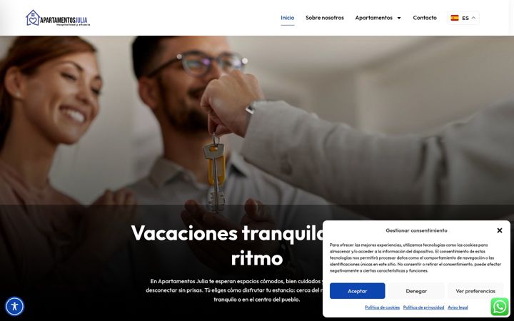 Screenshot of apartamentosjulia.com