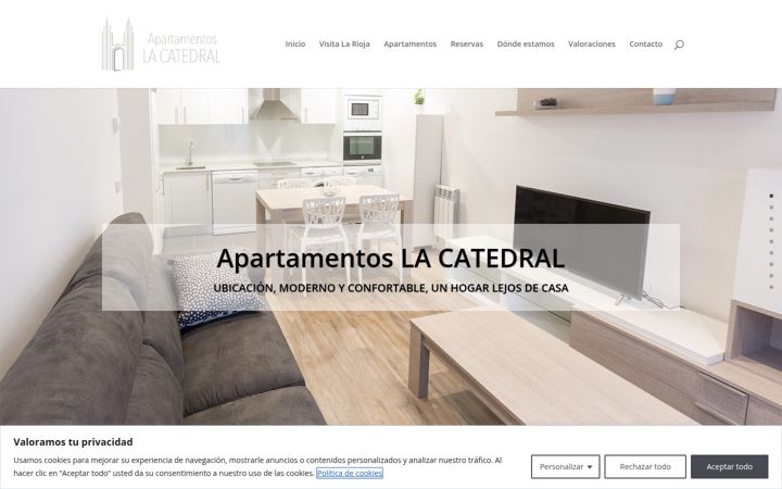 Snimka zaslona za apartamentoslacatedral.com
