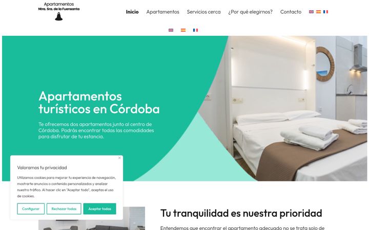 Screenshot of apartamentoslafuensanta.es