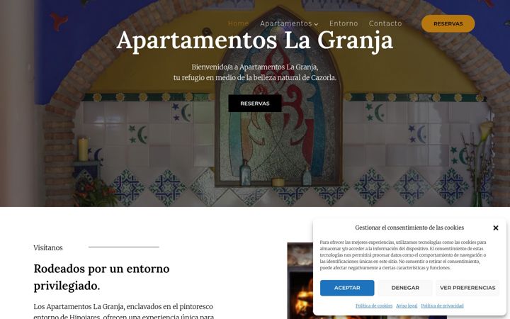 Screenshot of apartamentoslagranja.com