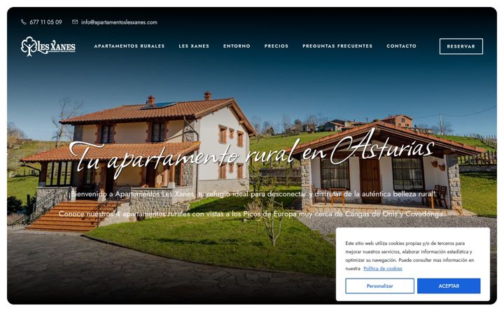 Screenshot of apartamentoslesxanes.com