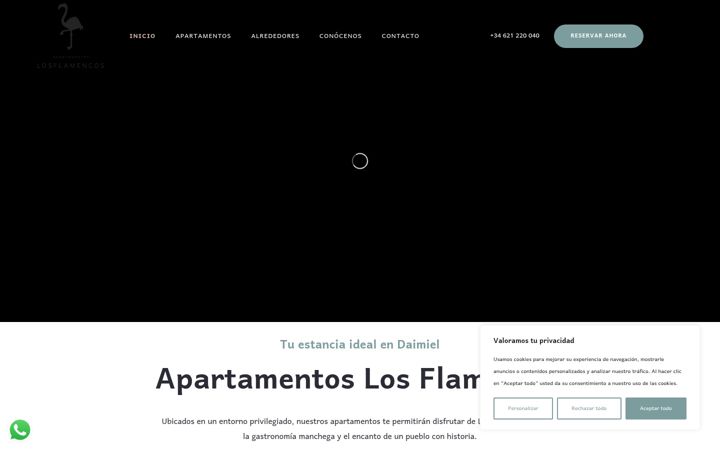 Screenshot of apartamentoslosflamencos.com