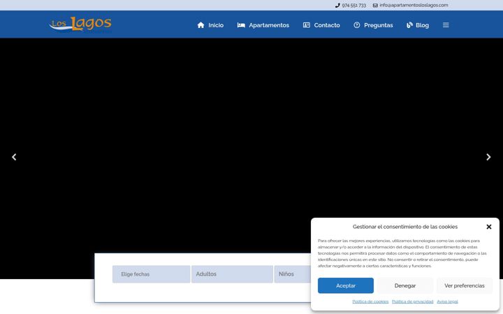 Screenshot ta' apartamentosloslagos.com