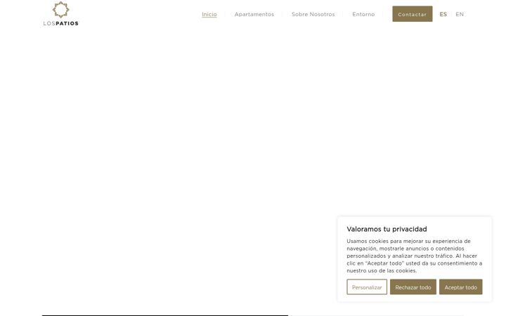 Screenshot ta' apartamentoslospatios.com