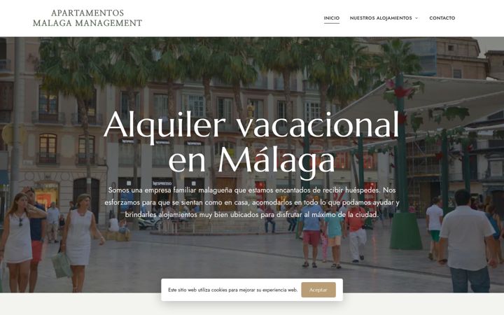 Screenshot ta' apartamentosmalagamanagement.com