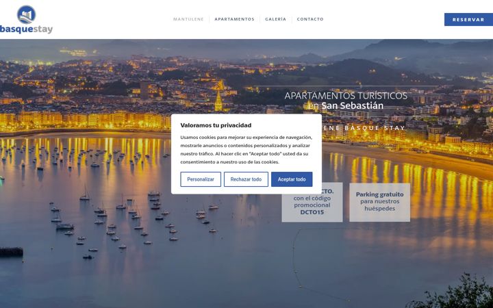 Screenshot of apartamentosmantulene.com