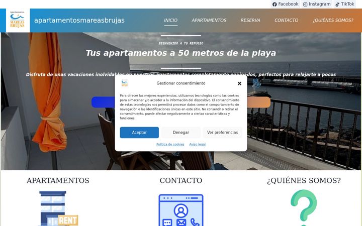 Screenshot of apartamentosmareasbrujas.com