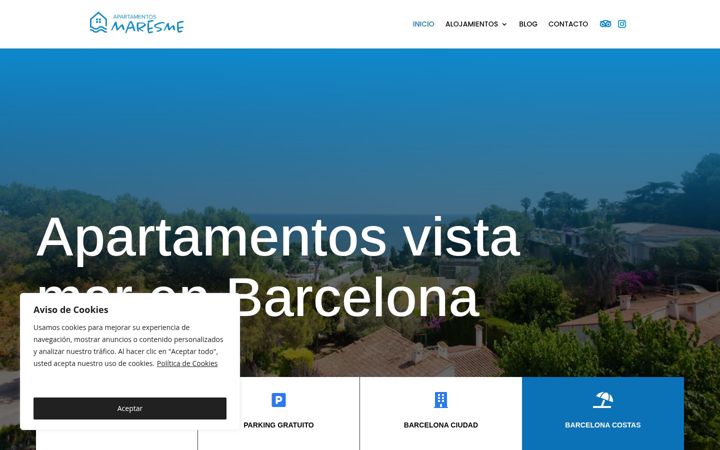 Screenshot of apartamentosmaresme.com