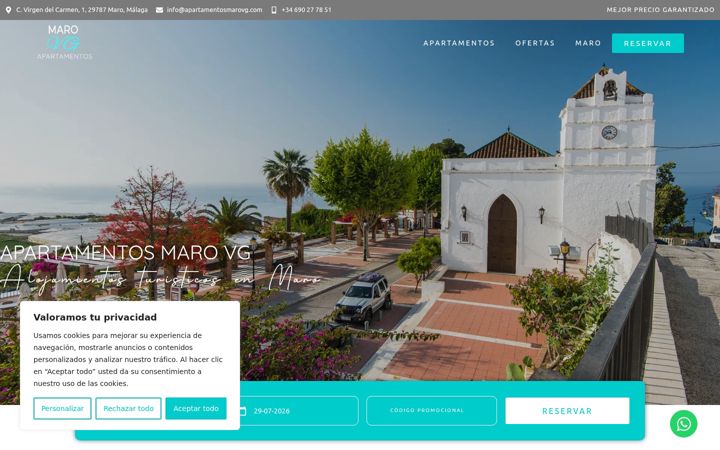 Screenshot of apartamentosmarovg.com