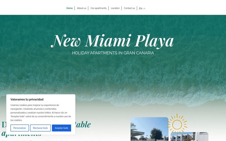 Képernyőkép: apartamentosmiamiplaya.com
