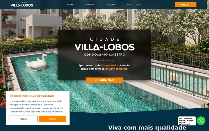 Screenshot of apartamentosnovillalobos.com