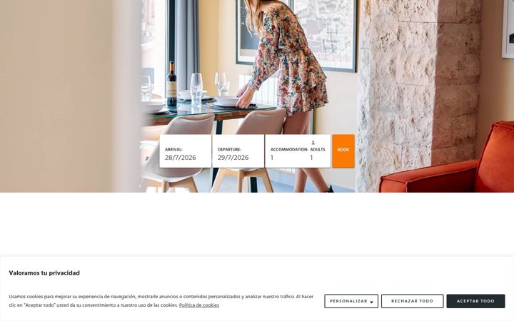 Képernyőkép: apartamentosone.com
