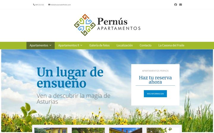 Screenshot of apartamentospernus.es