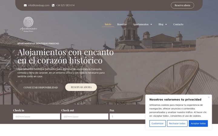 Screenshot of apartamentospinocho.es