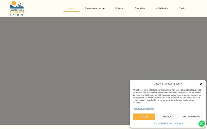 Screenshot of apartamentospuertodefinisterre.com