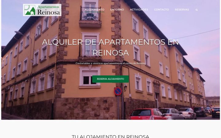 Screenshot ta' apartamentosreinosa.es