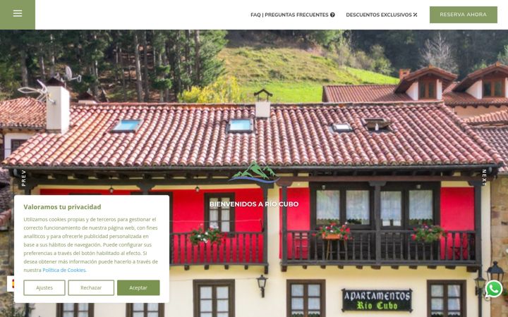 Skjermbilde av apartamentosriocubo.com