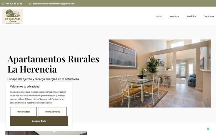 Skjermbilde av apartamentosruraleslaherencia.com