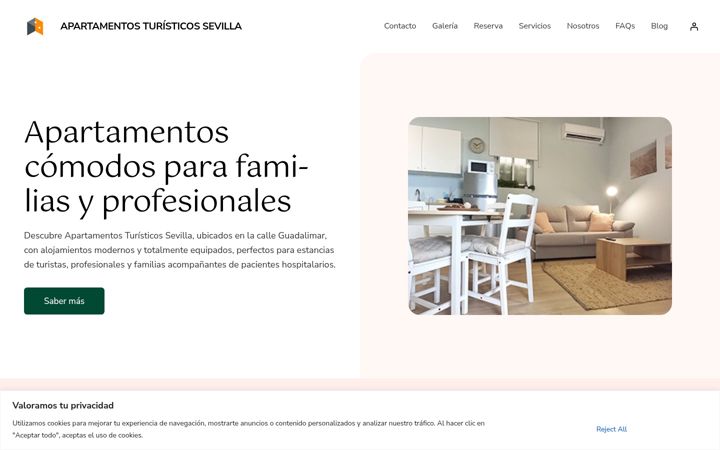 Screenshot of apartamentossevilla.net