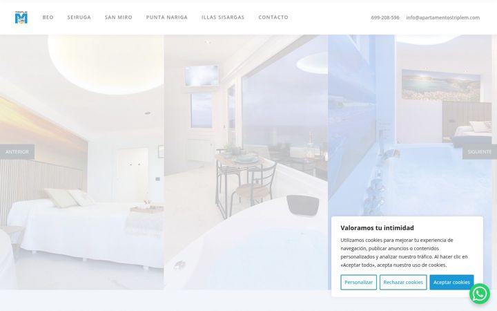 Screenshot of apartamentostriplem.com